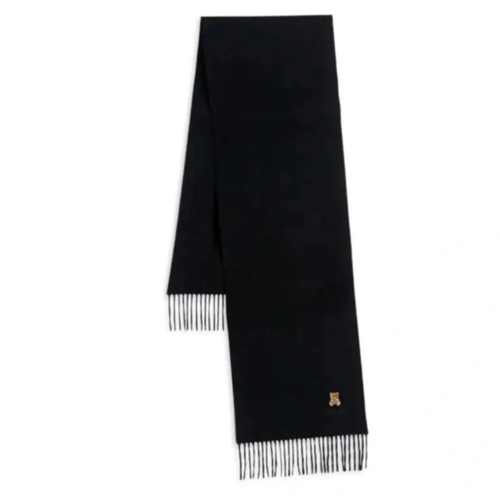 MOSCHINO
Embroidered Moschino‎ Bear Wool Scarf.NWT